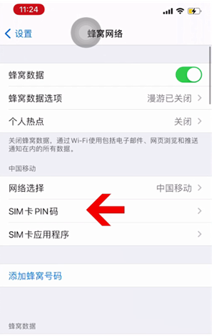 香洲苹果14维修网分享如何给iPhone14的SIM卡设置密码 