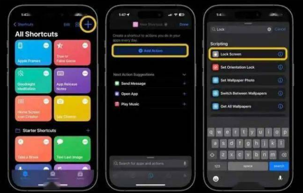 香洲苹果14锁屏维修店分享iPhone14升级iOS16.4后如何创建锁屏快捷方式 