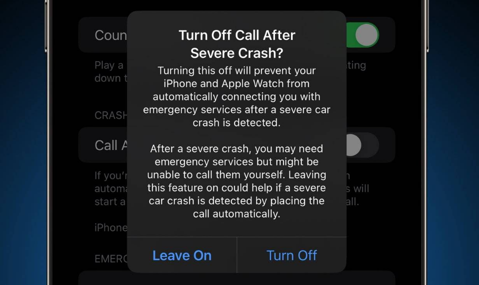 香洲苹果14维修分享 iPhone 14 和 Apple Watch 上关闭崩溃检测 